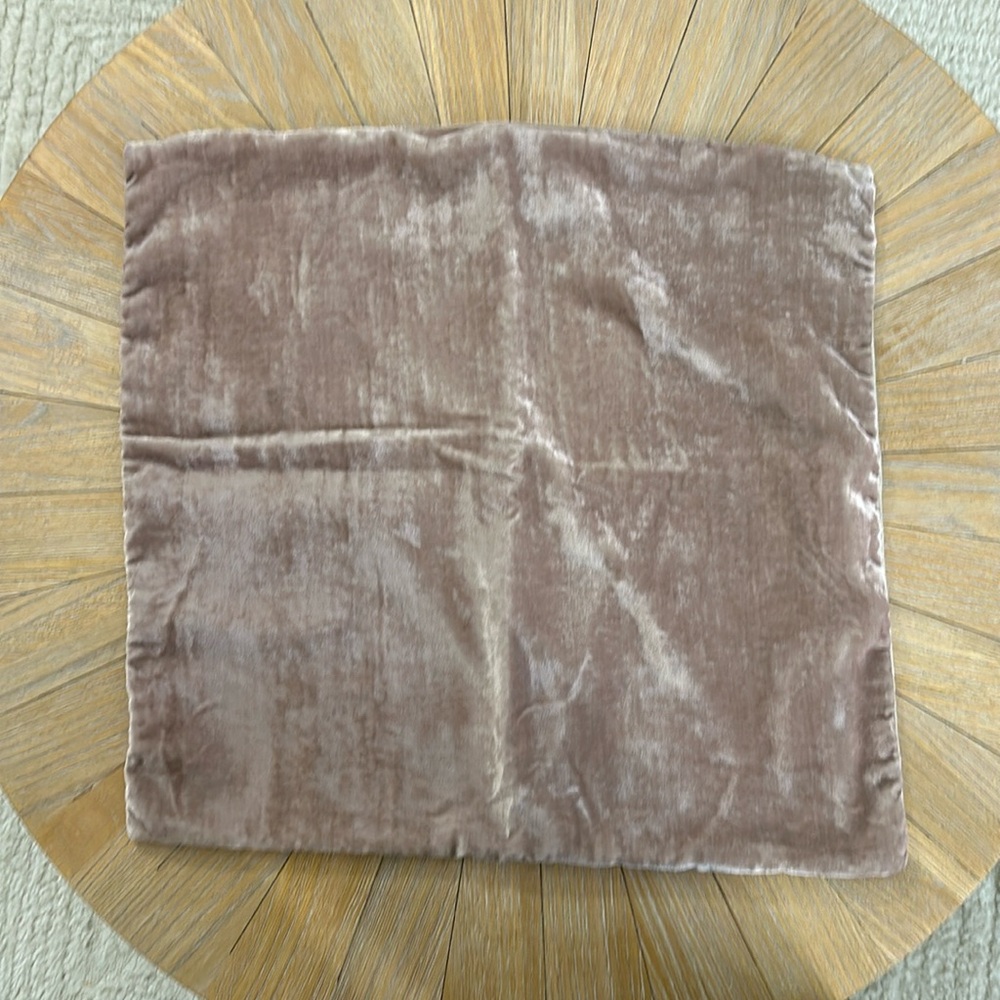 West Elm Pink Crushed Velvet Pillow Cover